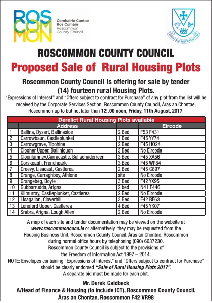 Tender for Purchase of Rural Council Houses Tender for Purchase of Rural Council Houses